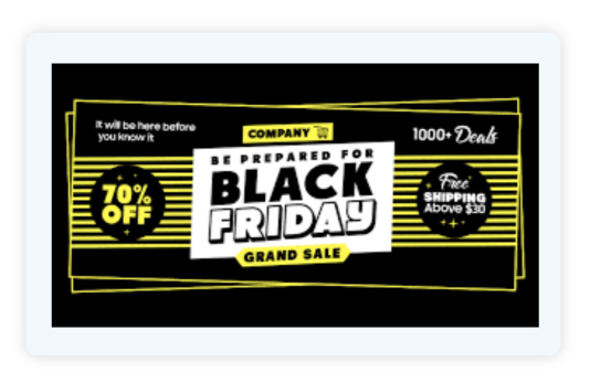 Black Friday example banner
