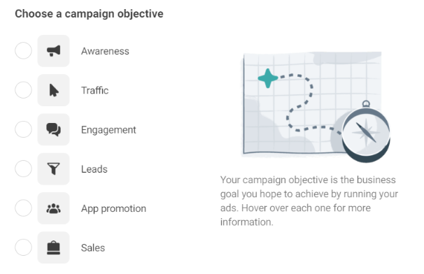 Facebook campaign objectives
