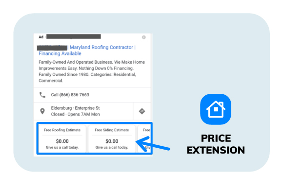 Home Improvement Price Extensions