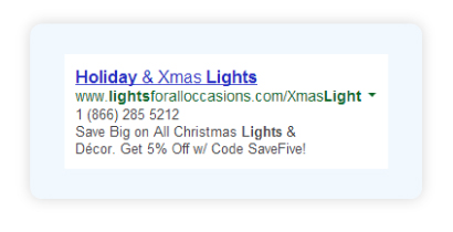 Holidays ads copy examples