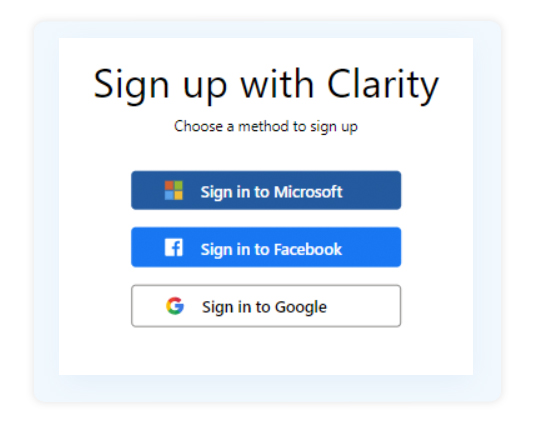 Creating Account on Microsoft Clarity