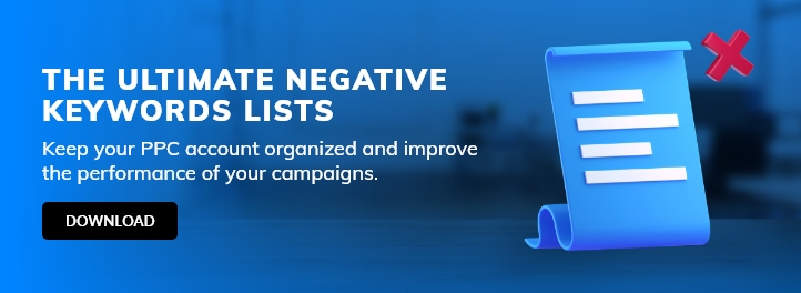 Negative Keywords ultimate list